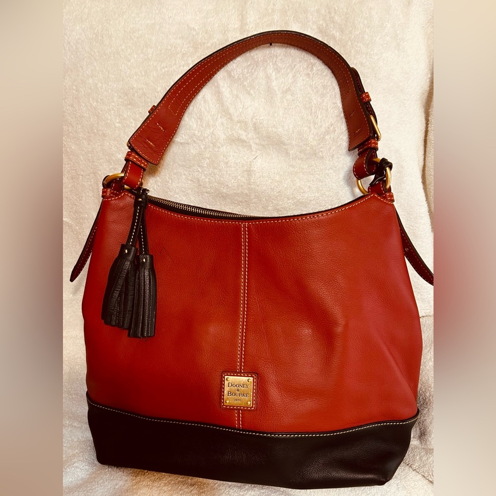 Dooney & Bourke Red and Black Hobo Bag